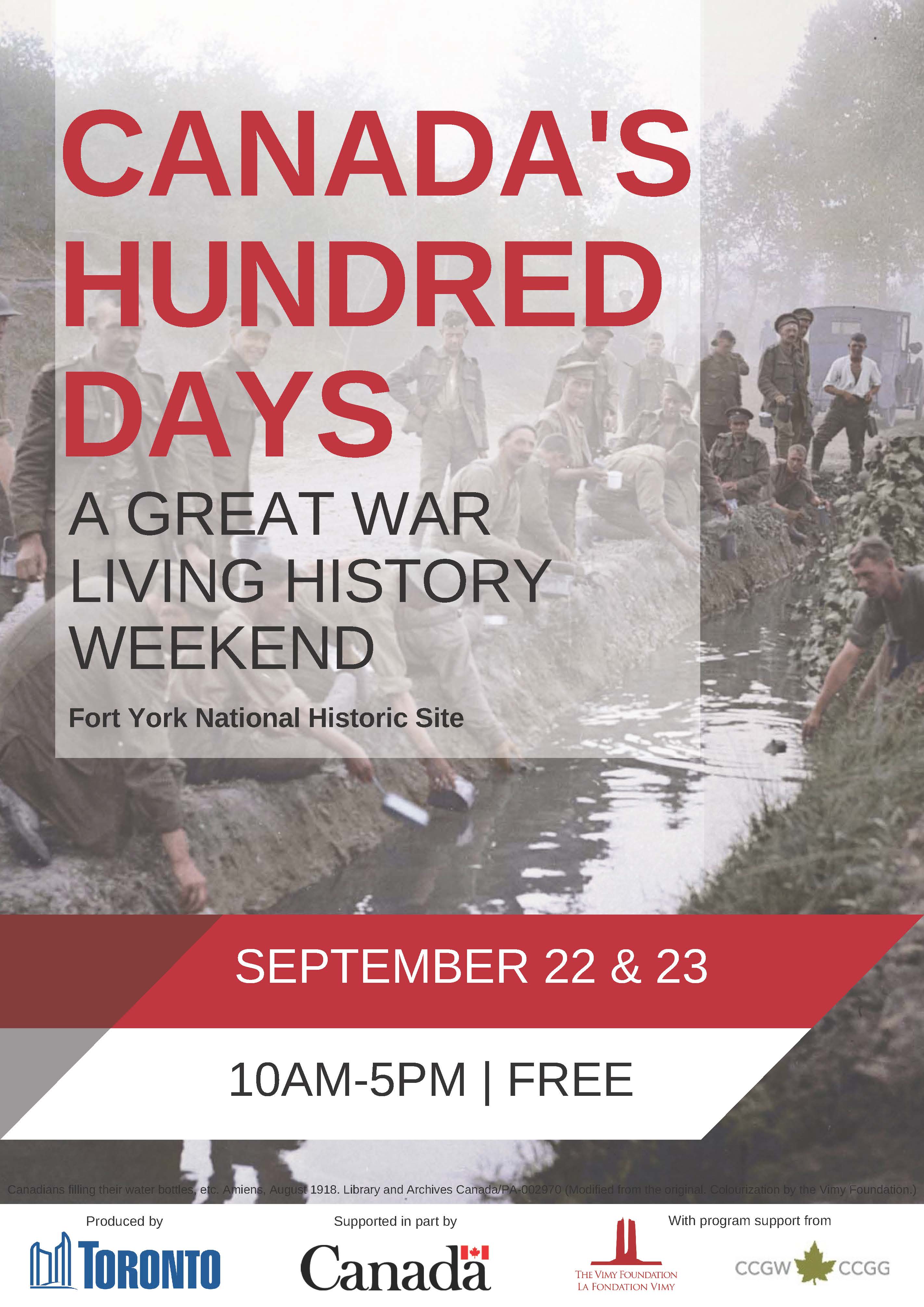 2223 septembre Toronto, ON « Canada’s Hundred Days A Great War